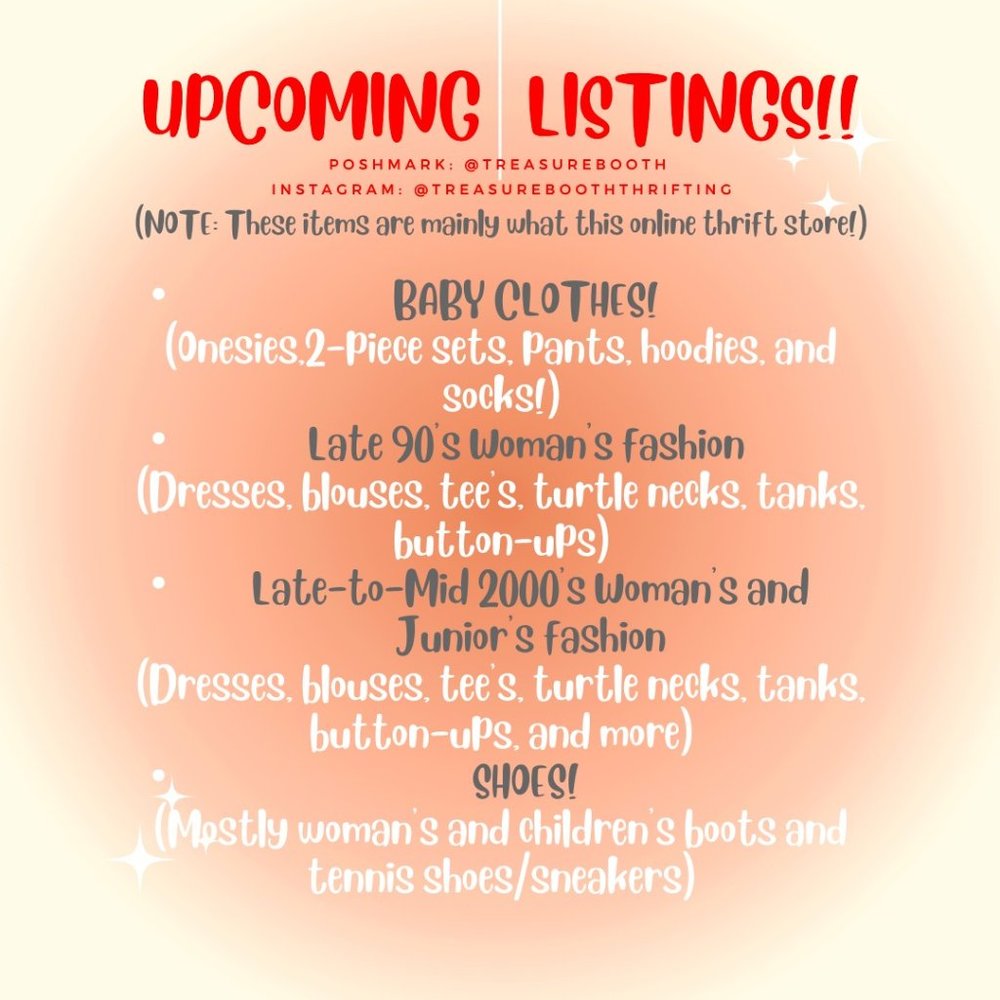 UPCOMING LISTINGS FROM TreasureBooth's Online Thrift Store!